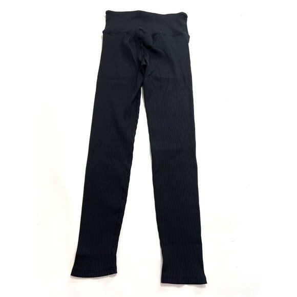 Carbon38 Ribbed Leggings in Black - Picture 4 of 5